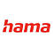 Das rote Firmenlogo von Hama in einer fetten, kursiven Schriftart auf weißem Hintergrund.