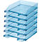 HAN Ablagekorb, DIN C4, Kunststoff, 6 Stück, blau-transparent