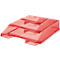 HAN brievenbak, rood-transparant, 6 stuks