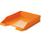 An orange tray, photographed from a slightly angled perspective.