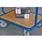 Handgreeproller met 2 houten laadvlakken