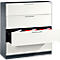 Hangmappenkast Asisto C 3000, 4 schuifladen, 3 rijen, B 1200 mm, antraciet/wit
