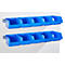 Hangrails Schäfer Shop Select, L 1135 x B 68 x D 2 mm, plaatstaal, verzinkt, 2 stuks + 10 magazijnbakken met open voorzijde LF 321, blauw.