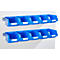 Hangrails Schäfer Shop Select, L 1135 x B 68 x D 2 mm, plaatstaal, verzinkt, 2 stuks + 10 magazijnbakken met open voorzijde LF 321, blauw.