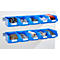 Hangrails Schäfer Shop Select, L 1135 x B 68 x D 2 mm, plaatstaal, verzinkt, 2 stuks + 10 magazijnbakken met open voorzijde LF 321, blauw.