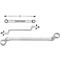HAZET dubbele ringsleutel 630, AF 8x9 mm, L 180 mm, CV-staal, verchroomd, diepe offset, DIN 838/ISO 10104
