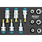 Hazet Werkzeugeinlage 163-245/12, 1/9 Modul, inkl. Werkzeugsortiment, 12-tlg., B 172 x T 114 x H 35 mm, Schaumstoff, schwarz/blau