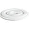 White oval cover with grooved pattern.