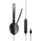 Headset EPOS|Sennheiser ADAPT 130T USB II, einseitig, USB-A, UC-optimiert & zertifiziert für Microsoft Teams, 3,5 mm Klinkenstecker, Ohrpolster aus Kunstleder, schwarz