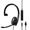 Headset EPOS|Sennheiser ADAPT 135T USB II, enkelzijdig, USB-A, UC-geoptimaliseerd &amp; gecertificeerd voor Microsoft Teams, 3,5 mm jack plug, kunstlederen oorkussens, zwart