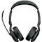 Black headset with microphone, against a white background. Earcups are square, headband is padded.