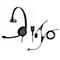Headset Sennheiser SC 230, kabelaansluiting/monogeluid, met telefoonadapter CEHS-AL01, koptelefoon verstelb.