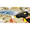Heißklebepistole Pattex® Hotmelt Supermatic, mechanischer Vorschub, elektronischer Temperaturregler, Standbügel, 2 Heißklebesticks, schwarz-gelb