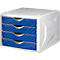 Helit ladeblok Cameleon, met 4 laden, blauw