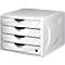 Helit ladeblok Cameleon, met 4 laden, wit