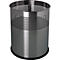 HELIT Papierkorb rund 15L, Edelstahl silber, H 321 x Ø 255 mm, luftdurchlässiges Lochraster