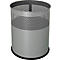 HELIT Papierkorb the dot H2515799, rund, Metall, silber, 15 l, Ø 25,7 x H 32,1 cm, mattes Lochdekor