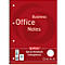 Roter A4-Collegeblock mit Spiralbindung und Aufdruck 'Business Office Notes' der Marke Herlitz.