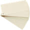 A fan of beige index cards with a hole punch. The stack below shows many more cards.