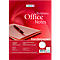Rotes Notizbuch mit Stift. Aufschrift: Office Notes, Kanzleipapier.