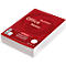 Pile de papier de bureau blanc dans un emballage rouge avec l'inscription Office Notes et le logo Herlitz.