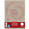 Emballage de papier de bureau Herlitz sur papier recyclé brun avec zone d'info rouge.