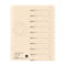 herlitz® scheidingsbladen, A4, gerecycleerd karton, Europerforatie, Indexbedrukking, chamoisgeel, 10 stuks