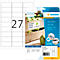 Herma Power-Etiketten Nr. 10903, 63,5 x 29,6 mm, selbstklebend, extrem stark haftend, Papier, weiss, 675 Stück