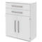 Highboard BARI, 3 HC, 2 tiroirs, 2 portes, 1 étagère, l. 819 x P 430 x H 1117 mm, blanc