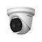 Weiße Hikvision Überwachungskamera als Kuppelmodell vor weißem Hintergrund.