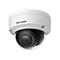 Weiße Hikvision Dome-Überwachungskamera vor neutralem Hintergrund.