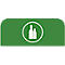 Hinweistafel für konfigurierbare Recyclingstation von Rubbermaid, für 57 Liter Behältereinheit, B 367 x H 203 x T 20 mm, Glas, grün