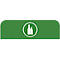 Hinweistafel für konfigurierbare Recyclingstation von Rubbermaid, für 87 Liter Behältereinheit, B 489 x H 203 x T 20 mm, Glas, grün