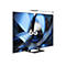 65 Zoll Flachbildfernseher mit blau-schwarzem abstraktem Hintergrund und Maßangabe von 1445mm Breite.