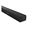 Schwarze Soundbar in Nahaufnahme mit LED-Anzeige VOL 23 auf der Frontseite.