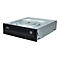 Schwarzes DVD-Multi-Recorder-Laufwerk mit grüner Status-LED vor grauem Gehäuse.