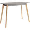 Hochtisch BALWOO, 4-Fuß Eichenholzgestell, beschichtete Spanplatte, B 1400 x T 700 x H 1050 mm, graphit