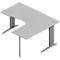 Hoekbureautafel ARLON-OFFICE, B 1600 x D 1200 x H 730 mm, lichtgrijs