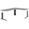 Hoekbureautafel BARI, 90°, hoek links, C-poot, B 1800 x D 1800 mm, middengrijs