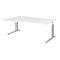 Hoekbureautafel BARI, 90°, vorm A, hoek links, C-poot, B 2000 x D 800 mm, wit