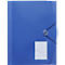 Hoekmappen FolderSys JUMBO, A4, B 240 x H 320 mm, 3 binnenflappen &amp; elastische sluiting, polypropyleen, dikte 0,42 mm, blauw, 10 st.