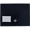 Hoekmappen FolderSys JUMBO, A4, B 240 x H 320 mm, 3 binnenflappen &amp; elastische sluiting, polypropyleen, dikte 0,42 mm, zwart, 10 st.