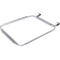 Hoekring voor afvalbakken met een inhoud van 240 l, incl. montagemateriaal, B 498 x D 670 x H 41 mm, staal, zilver