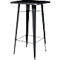 Hoher Outdoor-Tisch meet® by Paperflow URBAN, quadratisch, B 600 x H 1080 mm, Stahl verzinkt, schwarz-schwarz