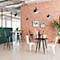 Hoher Outdoor-Tisch meet® by Paperflow URBAN, quadratisch, B 600 x H 1080 mm, Stahl verzinkt, weiß-weiß