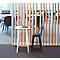 Hoher Outdoor-Tisch meet® by Paperflow URBAN, quadratisch, B 600 x H 1080 mm, Stahl verzinkt, weiß-weiß