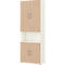 Home Kantoorkast TEMPIO, van hout, 4 deuren, 2 laden, 6 OH, B 800 x D 340 x H 2130 mm, eiken wit/Sonoma