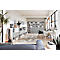 Home Office bureau TEMPIO, rectangulaire, coulisses, L 1200 x P 800 x H 740 mm, blanc + support guide-câbles