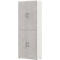 Home Office classeur TEMPIO, en bois, 4 portes, 6 OH, L 800 x P 340 x H 2130 mm, blanc/béton