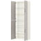 Home Office classeur TEMPIO, en bois, 4 portes, 6 OH, L 800 x P 340 x H 2130 mm, blanc/béton
